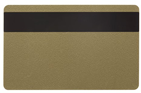 Karteo Plastikkarten gold mit HiCo Magnetstreifen [10 Stück] Blankokarten aus PVC zum codieren für Ausweise Dienstausweise EC -Karten Bankkarten