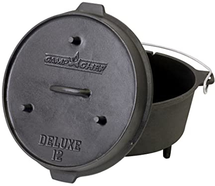 Camp-Chef-DO-12-Pre-Seasoned Cocotte en fonte Noir