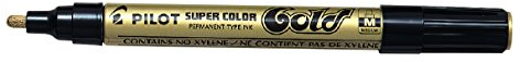 Pilot Super, Marker, breiter Farbstift m 1 gold
