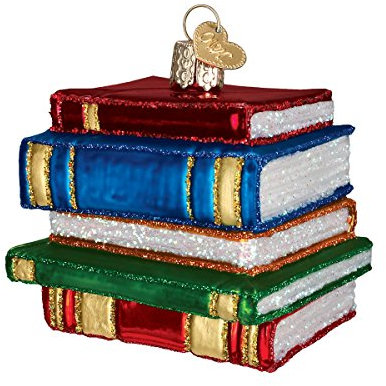 Old World Weihnachtsschmuck: Lehrer-Geschenke, geblasene Glasornamente für Weihnachtsbaum Bücher