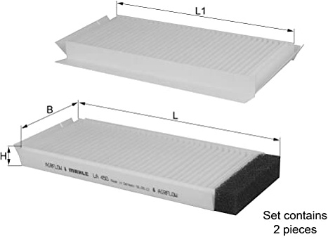MAHLE LA 450/S Innenraumfilter Partikelfilter u.a. passend für MAZDA DEMIO (DW)