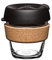 KeepCup Reusable Coffee Cup - Brew Tempered Glass and Natural Cork, XS 6oz/177ml - Black