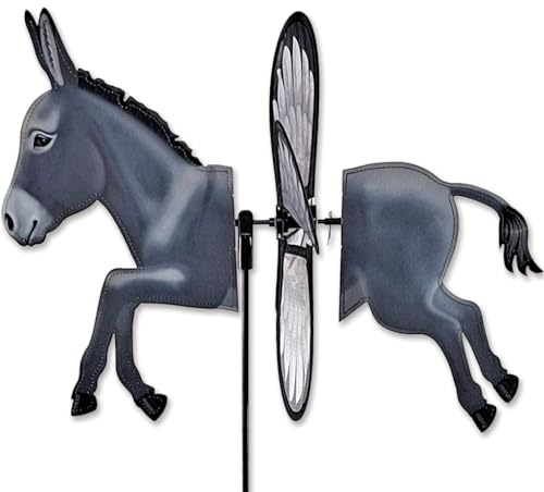 Premier Kites Petite Spinner Donkey – Whimsical Wind Spinner for Yard & Garden, Durable Weather-Resistant Fabric, Easy to Assemble, Outdoor Decor for Patios, Lawns, Yards, & More