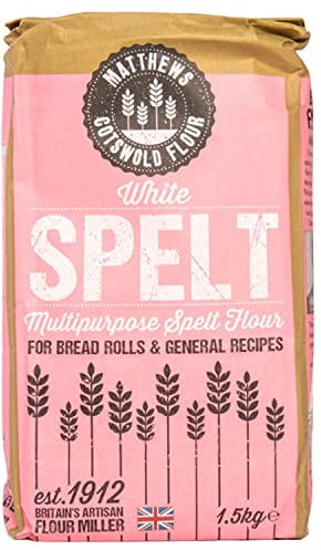 Matthews Cotswold White Spelt Flour - 1.5kg Bag (Pack of 5)