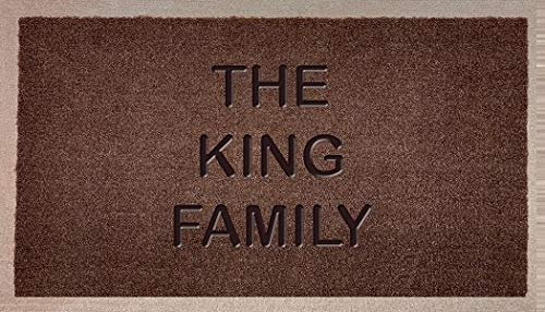 40cm x 70cm Personalised Machine Washable, Dirt Trapper Door Mats (Dark Brown)