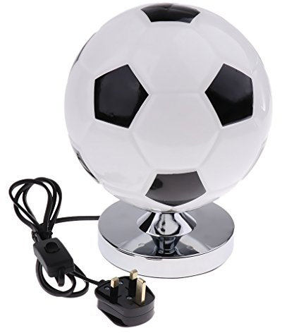 B Blesiya Glass Table Desk Lamp Shade, Soccer Ball Shades Design for E27 Lamp LED Saving Lamp (is Not Included) - 220V UK Plug