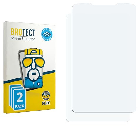 BROTECT 2 Stück Full-Cover Schutzfolie für Zebra MC3300 Full-Screen Displayschutz-Folie [3D Curved, Anti-Fingerprint, Kristall-Klar]