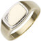 Jobo Herren-Ring aus 14 Karat 585 Gold Bicolor mit Diamant Größe 60