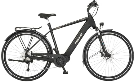FISCHER E-Bike Trekking VIATOR 4.2i, Elektrofahrrad für Damen und Herren, RH 55 cm, Mittelmotor 80 Nm, 36 V Akku