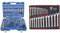 BGS 2292 | Steckschlüssel-Satz Wellenprofil | 192-tlg | Antrieb 6,3 mm / 10 mm / 12,5 mm & Kraftmann 1198 | Maul-Ringschlüssel-Satz | 25-tlg | SW 6 - 32 mm, inkl Tetron-Rolltasche, Gabelringschlüssel