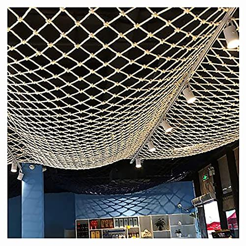 Yimihua Kind Sicherheitsnetz Hanf Seil Netz Treppenhaus Sicherheitsnetz, Teich Netting Pool Schutzabdeckung Netting Vogelschutz Net Treppe Balkon Schutz Netto-frachtanhänger 8mm * 10cm(Size:4x8m)