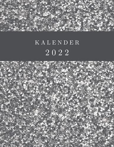 Kalender 2022: Wochenplaner • Januar bis Dezember 2022 • Wochenkalender 1 Woche 2 Seiten • Kalender mit Wochen- und Monatsübersichten und To Do Listen • Silber Glitzer Cover Design