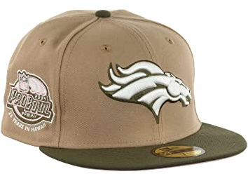 New Era Denver Broncos NFL Pro Bowl Hawaii 2004 Sidepatch Camel Olive 59Fifty Basecap - 7 3/8-59cm (L)