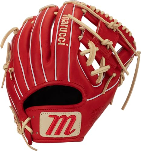 MARUCCI Cypress M Type 43A2 Baseball Glove, 11.50, I-Web, Right Hand Throw, RED/Camel