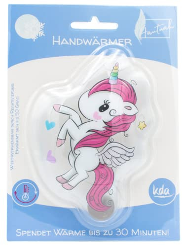kda Handwärmer/Taschenwärmer in verschiedenen Motiven | wiederverwendbar | für Kinder und Erwachsene (Einhorn)