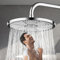 JINYOMFLY Tete de Douche Haute Pression, 25CM Grand Pommeau Douche Extérieure, Pomme de Douche Fixe, Pommeau de Douche Pluie à Économie d'Eau, Ronde Tete de Douche Pluie
