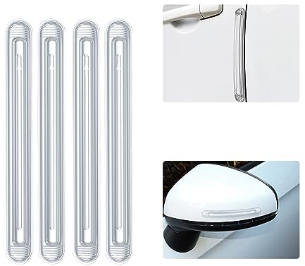 JNNJ 4 Stücke Auto Türkantenschutz Aufkleber, Universal Auto Rückspiegel Kantenschutz Anti Scratch, Antikollisions-Türschützer Passend Für Die Meisten Autos(14.7cm)