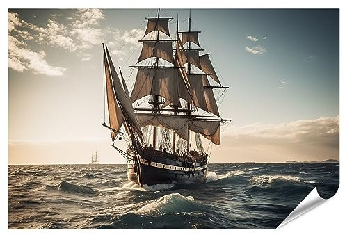islandburner XXL Bild Poster Segelschiff Segeln Meer Segelschiffe Premium Bilder Fotodruck JELF-PKL