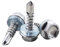 Fajoeda Viti autofilettanti esagonali da 4,8 x 19 mm, 60 viti autofilettanti in acciaio inox 410, con rondelle in plastica, viti autofilettanti ad alta resistenza (disponibili da 16 mm a 38 mm)