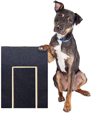 Dog Scratch Pad for Nails, Multifunctional Scratching Board with Built-in Treat Box, Wooden Scratch Mat Toy for Pets Nail Care, Dog Nail File Board