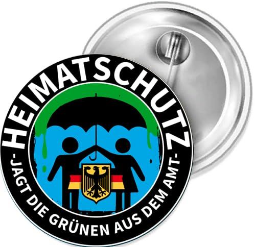 Sammys Shirt Store Heimatschutz-Die Grünen aus dem Land Button 25 mm