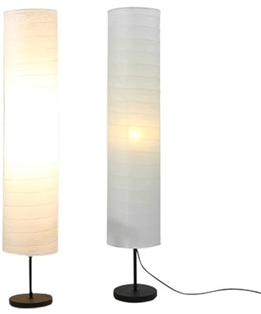 Fockety Abat-Jour de Lampadaire en Papier de Riz, 94 Cm 37 Pouces, Abat-Jour en Papier, Accessoires de Lumière, Lampes en Papier, Classique et Moderne, Ampoule de Sol en Papier,