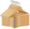 ABHENG Kleiderbügel Holz 30 Stück,Holzbügel mit Rutschfester Hosensteg und 360° drehbarer Haken,Einkerbungen im Schulterbereich, 44,5B x 23H cm, Naturfarben + Silbern,AWY0330N