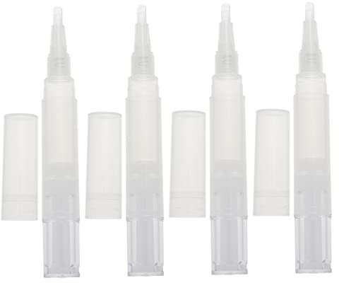 DOITOOL 4pcs Nail Polish Dispensing Pen Rotating Empty Tube Makeup Applicator for Nail Cuticle Oil and Lip Gloss