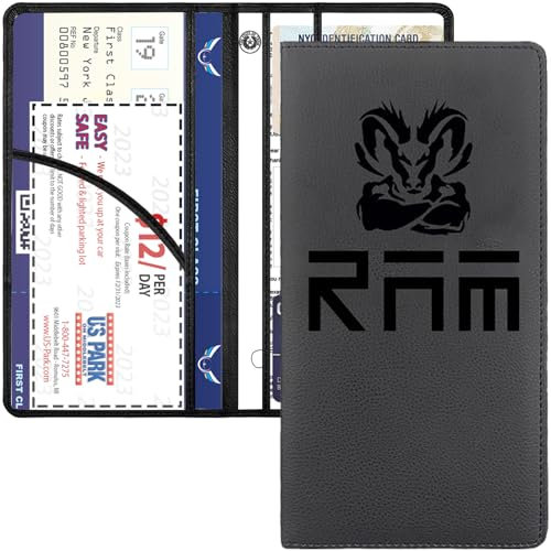 ALLTESXY Maßgeschneidert für R-a-m 1500, 2500, 3500, Registrierungs- und Versicherungshalter, hochwertiges PU-Leder, Mittelkonsolen-Organizer mit magnetisch, wasserdicht und verschleißfest, für R-a-m