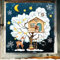 Fensterbild Weihnachten Winter wiederverwendbar Baumhaus mit Tieren Fensterdeko, 1. A4 Bogen