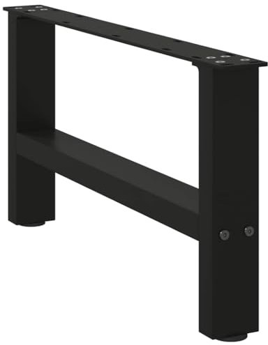 vidaXL Couchtischbeine Schwarz 2 Stk. 60x(30-31) cm Stahl