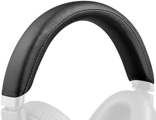 SOULWIT Protein Leather Headband Cover for Sony MDR-1A(MDR1A)/MDR-1AM2(MDR1AM2) Headphones, Replacement Head Band Headstrap Pad Repair Part - Black