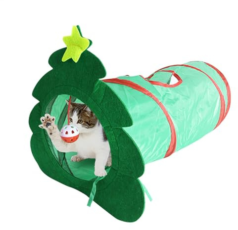 Kätzchentunnel Stabiles Kitty Tunnel Gucklochspielzeug mit Ball für Katze