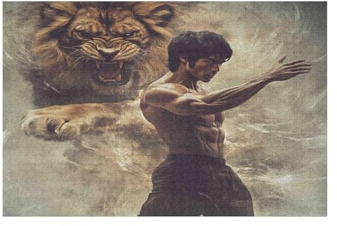 1000-teiliges Puzzle Für Erwachsene, Bruce Lee Anspruchsvolle Rätsel, Kombinierbar, Perfektes Spielzeug, Geschenke 1000 PCS