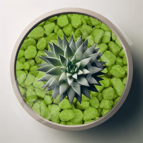 Dihl 2KG Fluorescent Green Premium Decorative Garden Stones, 3-8mm, Natural Plant Pot Topper Gravel for Landscaping, Vase Fillers, Succulents and More – 2 KG