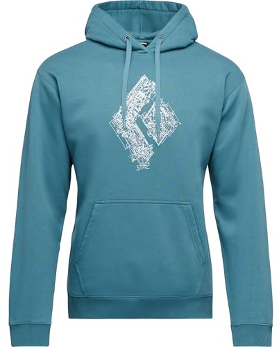 Black Diamond Herren Engineered Diamond Po Hoodie, Creek Blue, L
