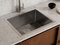 SOELA - Fregadero de acero inoxidable - 55x45 cm - Gris