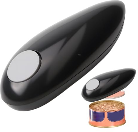 Electric Can Opener Tin Opener Hand Free for Arthritis Hands Can Openers with One Touch Switch Button Automatically Open No Sharp Edges Any Size Cans for Cooks and Housewives