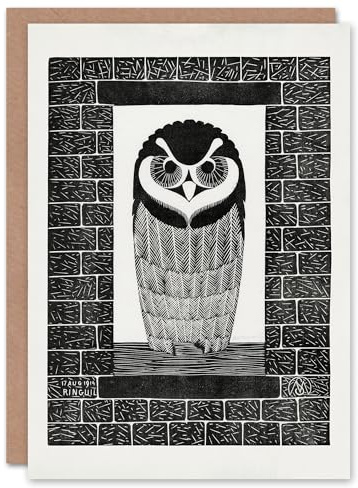 Artery8 Samuel J De Mesquita Art Card Ringuil Owl Bird on a Window