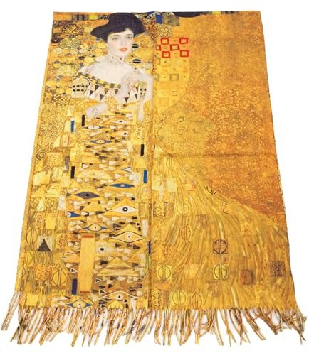 Toocool Unisex Schal Stola Klimt Van Gogh Kandinsky Monet Foulard Kunstgemälde 70x170cm Tuch Berühmte Meisterwerke Tragbare Kunst A001