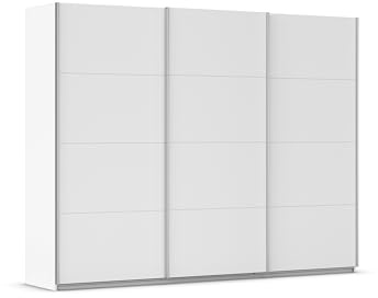 Rauch Möbel KULMBACH, Schwebetürenschrank, Farbe Weiß, Breite 271 cm | Kleiderschrank mit Schwebetüren, Schiebetüren, 3-türig, Zubehör Premium, für Schlafzimmer, Jugendzimmer, Garderobe, Flur