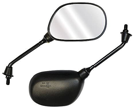 Bike It Source E-Marked Motorcycle Mirrors Universal Black 10mm Thread Rear View Mirrors