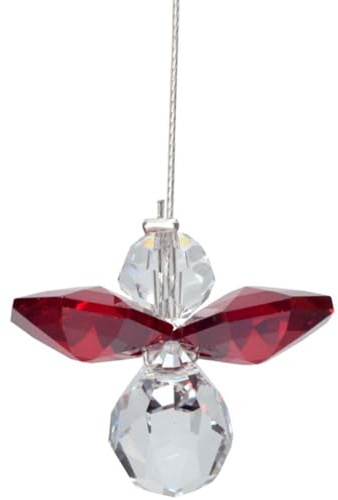 Hanging Crystal Guardian Angel Birthstone Suncatcher JANUARY - GARNET - Embellished with Swarovski Crystals