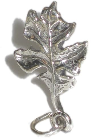 Eichenblatt-Anhänger aus Sterlingsilber .925 x 1 Baum-Blätter-Anhänger