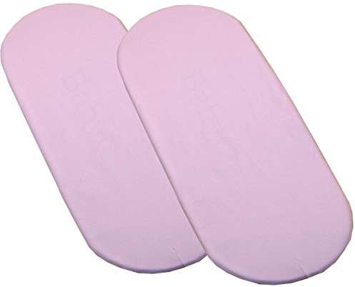 BabyPrem Stubenwagen Moseskörbe Spannbettlaken 2 Baumwolle 67 x 30cm 2 ROSA