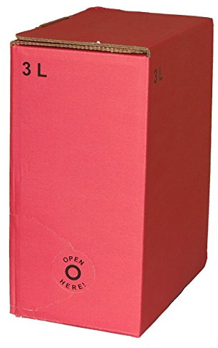 50Stück 3 Liter Bag in Box Karton in bourdeaux
