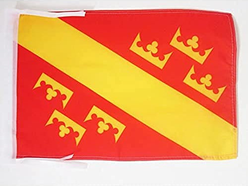 AZ FLAG - Drapeau Haute-Alsace - 45x30 cm - Pavillon Alsacien - Haut-Rhin 100% Polyester Avec Deux Cordelettes - 20g