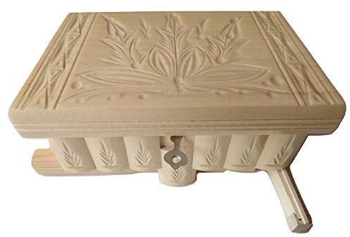 New beautiful puzzle box, magic box, jewelry box, secret box,handmade,tricky box,carved wooden box (Natural)