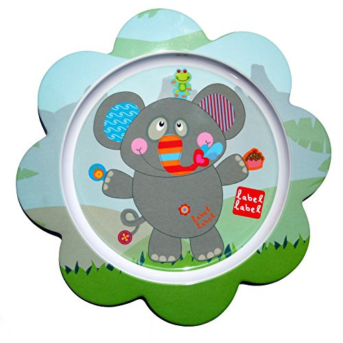 Vital Innovations LL-FR5018 Label Friends Teller blumenförmig Elefant