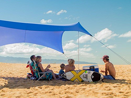 Neso Tenda Grande della Spiaggia Tents, Alta 2,1 Metri, 2,7 m (9 Piedi) x 2,7 m (9 Piedi), Angoli rinforzati e Tasca più Fresca (Blu Pervinca)